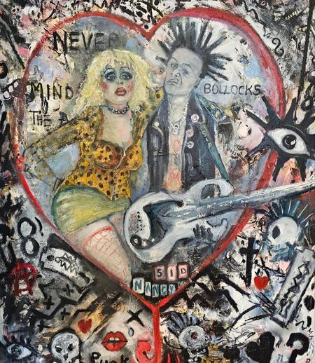 SID AND NANCY - Charcoal on Paper 140 x 120 cm