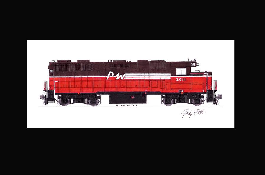 locomotives and train 5 magnets Andy Fletcher Vermont Railway Clarendon & Pitts 