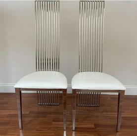 silver dining chair for rent wedding birthday dinner