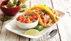 Grilled Fish Tacos With Watermelon Pico de Gallo