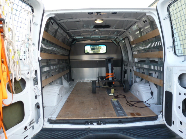 Cargo van store tie downs