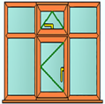 Style 93 oak window