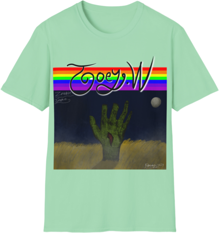 "Zombie" by Jordan (Joey) Watts. Unisex Softstyle T-Shirt