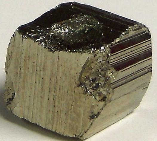 golden PYRITE crystal - Huanzala Mine, Huallanca District, Bolognesi Province, Ancash Department, Peru