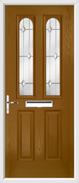 2 Panel 2 Arch Composite Door regal opal glass