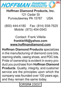 Hoffman Diamond Products, Diamond Bits, Drilling Supplies