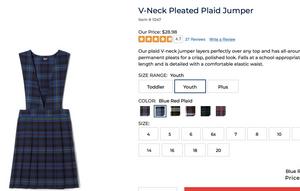 plaid V-neck Jumper