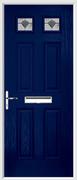 4 Panel 2 Square Composite Door monza glass