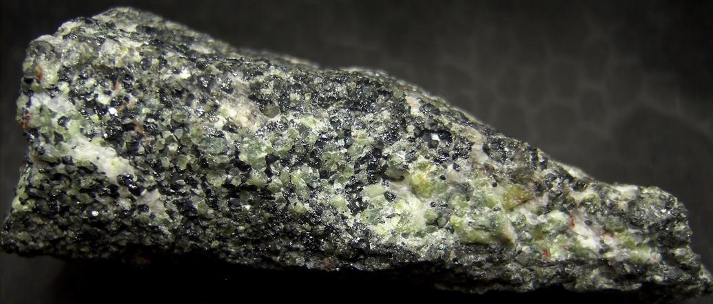 fluorescent green WILLEMITE, FRANKLINITE, CALCITE, ZINCITE - Franklin Mine, Franklin, Franklin Mining District, Sussex County, New Jersey, USA - Franklinite and Zincite type locality