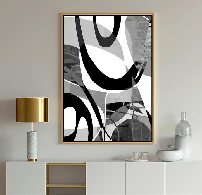 Black and white art, #abstract art