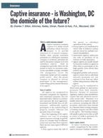 Captive insurance: Is Washington, DC the domicile of the future?