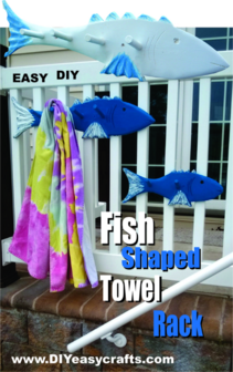 Fish Shaped Towel Rack Easy DIY woodworking project. www.DIYeasycrafts.com