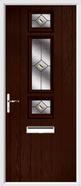 3 Square Strip Composite Door fusion glass