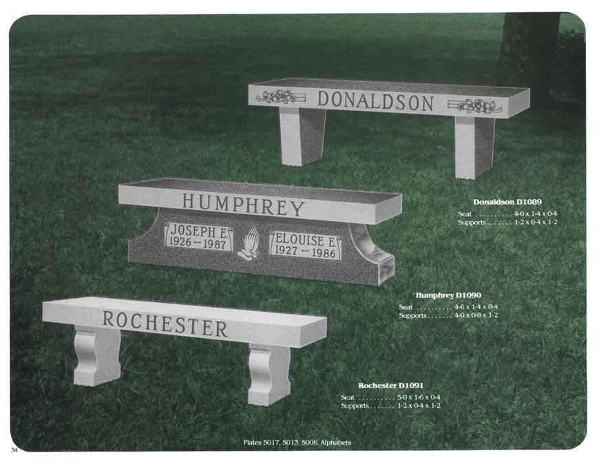traditional memorial bench