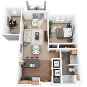 One Bedroom Plus Den Floor Plans