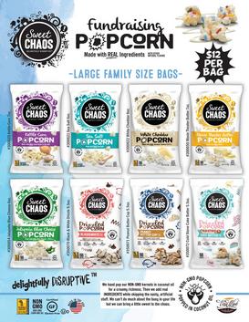 Sweet Chaos Popcorn fundraiser Brochure