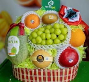 giỏ hoa quả sinh nhật, giỏ hoa quả chúc mừng