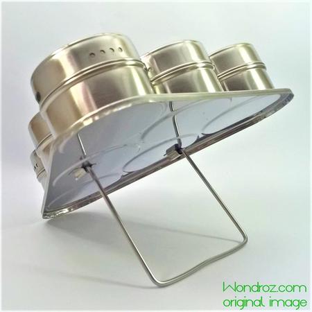 Magnetic Spice Rack 6pcs Jars Set Stainless Steel in Pakistan