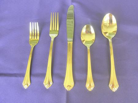 Gold flatware rentals will give your wedding a vintage and rustic feel! These gold flatware rentals are at Rent Your Event, LLC in Mint Hill, North Carolina. Rent Your Event is located just outside of Charlotte, NC.