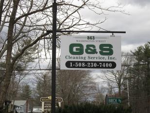 G and S Cleaning road sign.