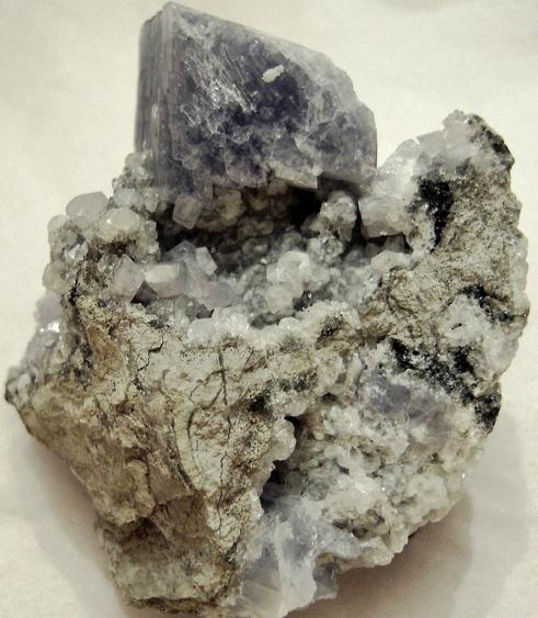 CELESTINE Celestite, CALCITE, STRONTIANITE - Meckley's Quarry, Mandata, Northumberland County, Pennsylvania, USA