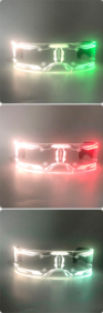 ALIENGIFTS4U Alien Fashion Luminous Glasses Neon Party Decoration LED Sunglasses For Nightclub DJ Dance Music Festival Rave Decorative