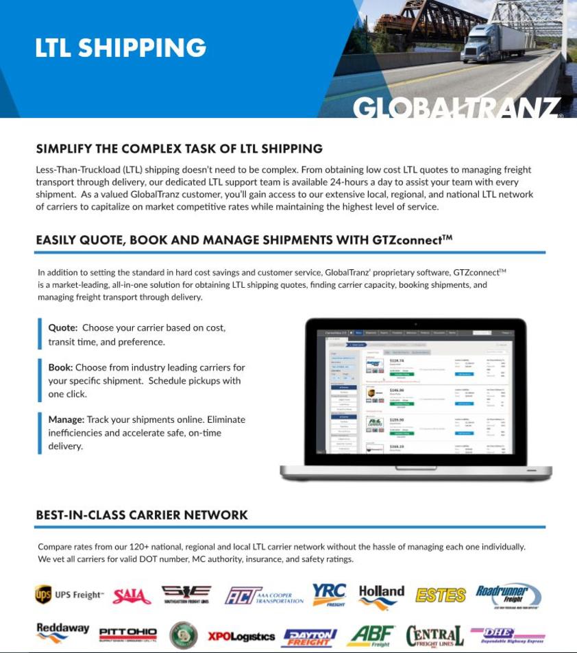 Globaltranz Less Than Truckload