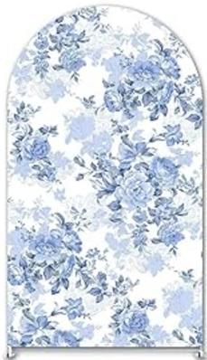 FRENCH BLUE FLORAL BACKDROP ARCH COVER