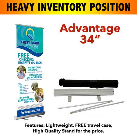 ADvantage Retractable banner-2 sizes - 34x78, 48x78