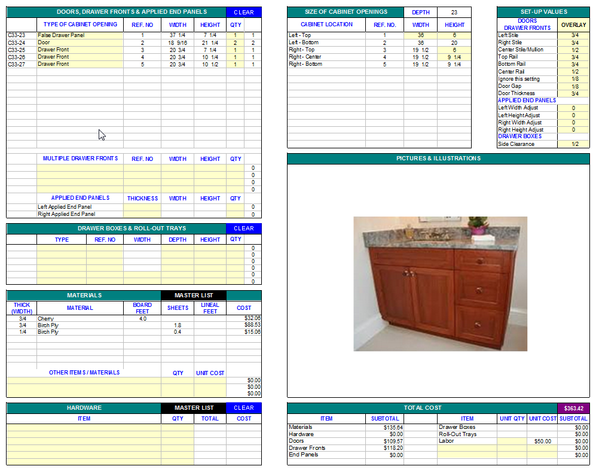 kitchen cabinet cut list excel | www.resnooze.com