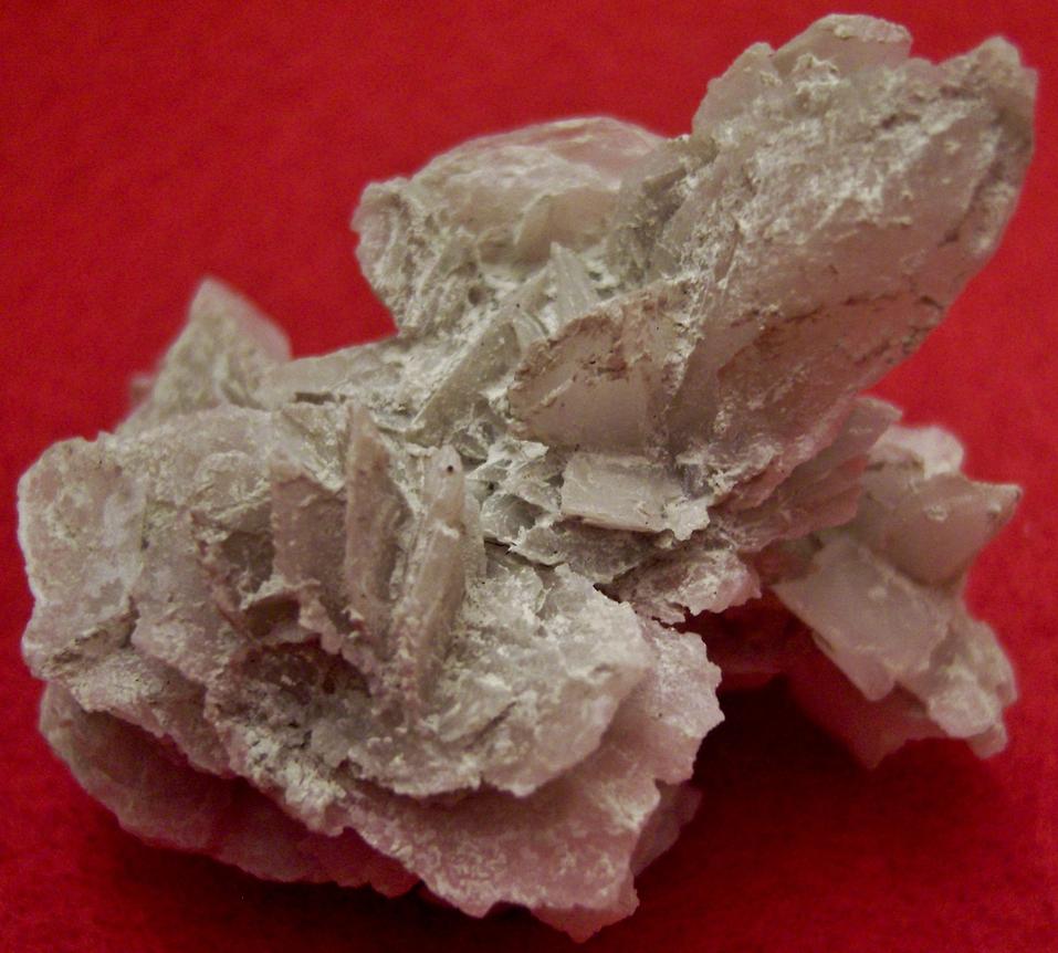 Calcite pseudomorph after Glauberite crystals, Camp Verde District, Yavapai County, Arizona, USA, ex Ted Morley, circa1960