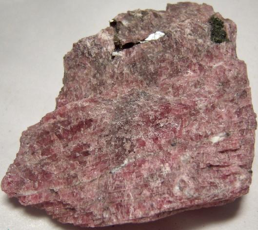 RHODONITE, fluorescent CALCITE, Gahnite, mica, fluorescent sphalerite, Sterling Mine, Sterling Hill, Ogdensburg, Franklin Mining District, Ogdensburg, Sussex County, New Jersey, USA