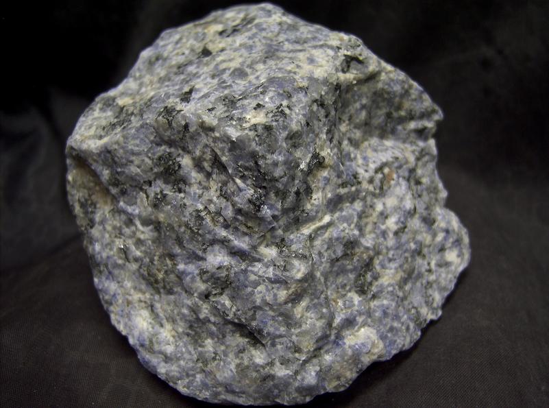 fluorescent SODALITE, ACMITE AEGIRINE - Poudrette quarry (Demix quarry; Uni-Mix quarry; Desourdy quarry; Carrière Mont Saint-Hilaire; MSH), Mont Saint-Hilaire, La Vallee-du-Richelieu RCM, Monteregie, Quebec, Canada - for sale