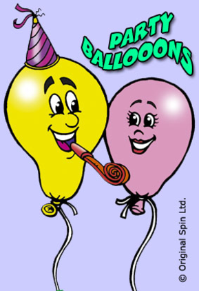 valentines party balloons cartoon couple