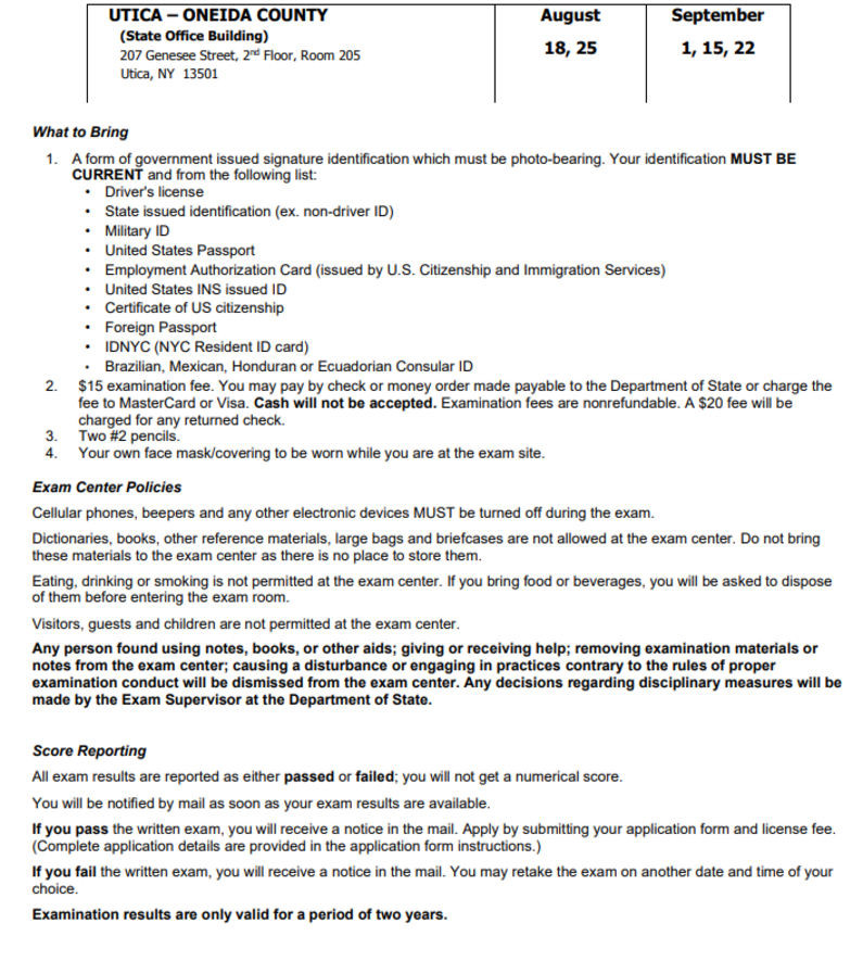 NY Notary Exam Schedule Prep