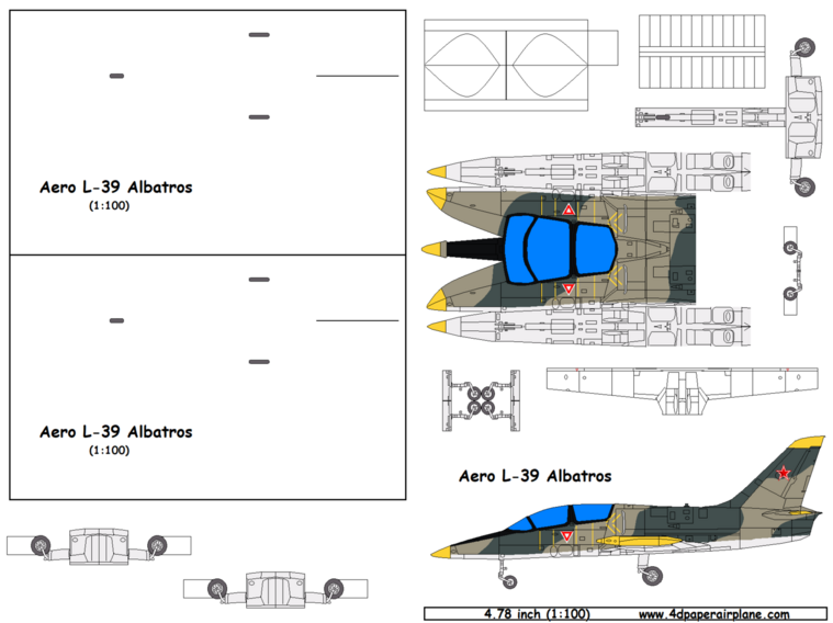 4D model template of Aero L-39 Albatros