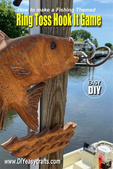 How to make a fishing themed Ring toss hook it game. www.DIYeasycrafts.com