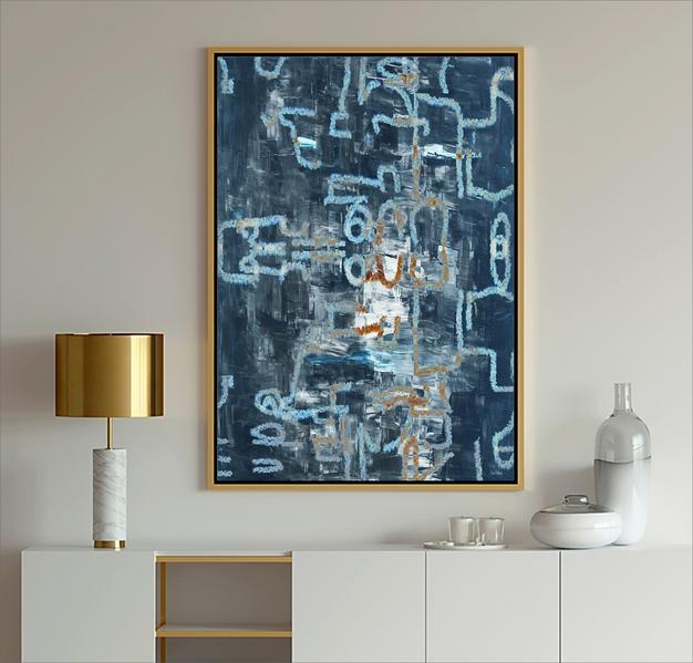 Blue Multi-color Abstract Art, #Dubois Art, #Blue Art, #modern art, #abstract art