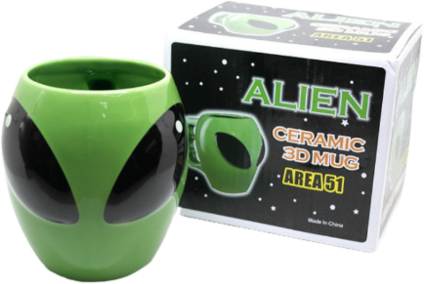 Alien Ceramic Glazed Mug Capacity: 301-400ml