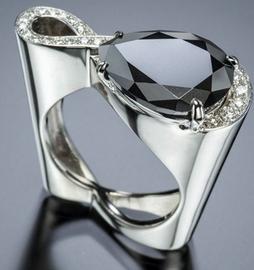 Alien Design Geometric High Carbon Quality Zircon Diamond Ring Micro-inlaid