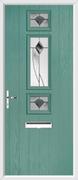 3 Square Strip Composite Door monza glass