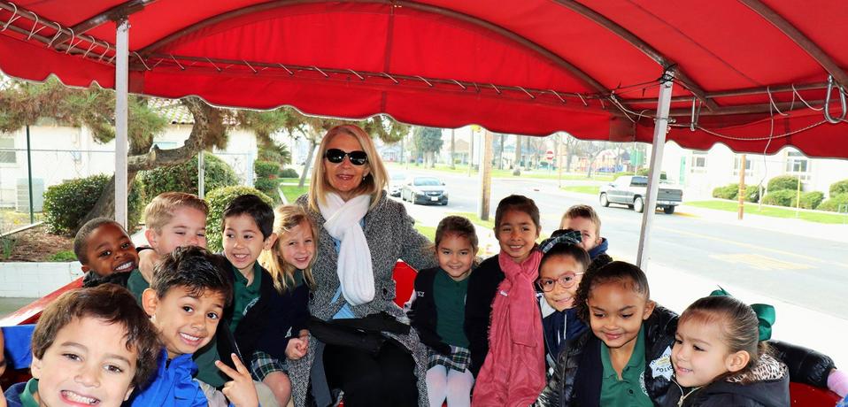 Kinder Field Trip on Firetruck