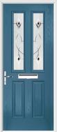 2 Panel 2 Square Composite Door fusion art glass