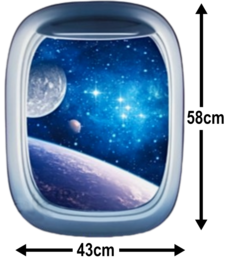 Space Galaxy Planets 3D Spaceship Porthole Wall sticker