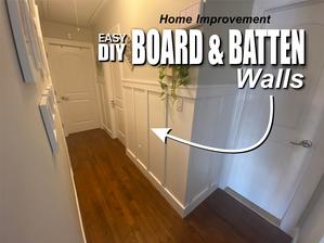 Easy DIY Board and Batten walls from www.DIYeasycrafts.com