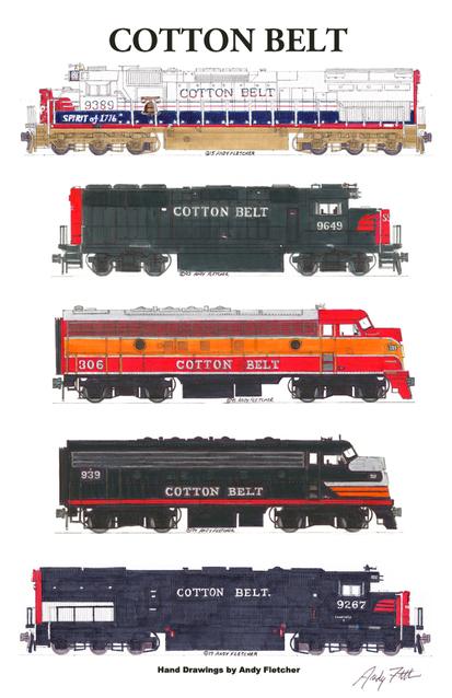 Cotton Belt Posters, Matted Prints, Magnets, etc.