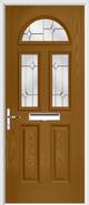 2 Panel 2 Square 1 Arch Composite Door regal opal glass