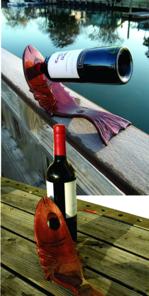 DIY easy Bent Wood Fish Shaped Wine bottle stand. Easy woodworking project. www.DIYeasycrafts.com