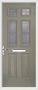 2 Panel 4 Square Door karri glass
