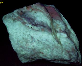 fluorescent TALC, Tremolite, Balmat, Balmat-Edwards Zinc District, St. Lawrence County, New York, USA
